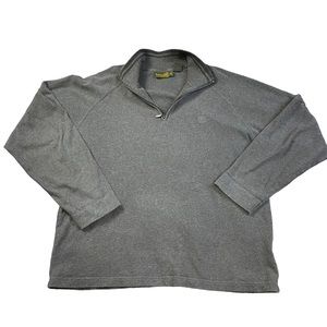 Timberland Men's 1/4 Zip Pullover Long Sleeve Sweater Size XL Grey‎